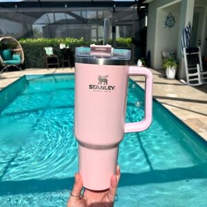 Stanley Blush Pink Travel Mug with Straw